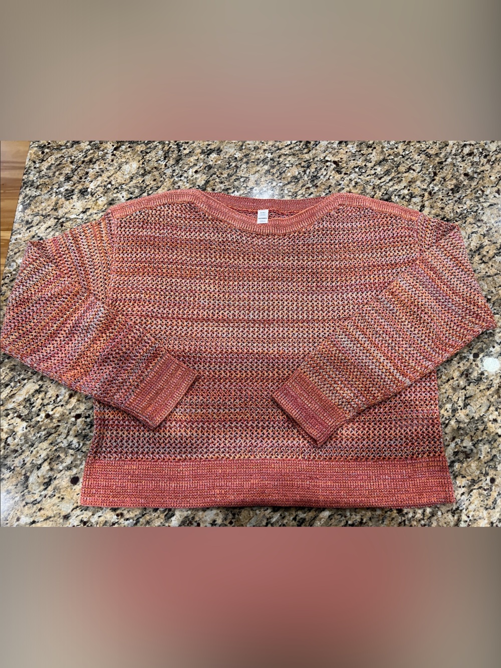 Old Navy Medium Tall Multitone Rust Crewneck Sweater